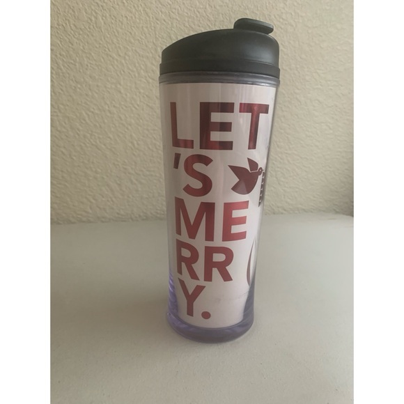 Starbucks Let’s Merry Fox Plastic Commuter Mug 12oz - Picture 1 of 5